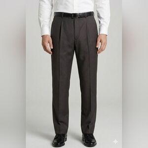 Braggi By Louis Raphael Men's Gray Pleated Dress Pants Size 36X32 EUC